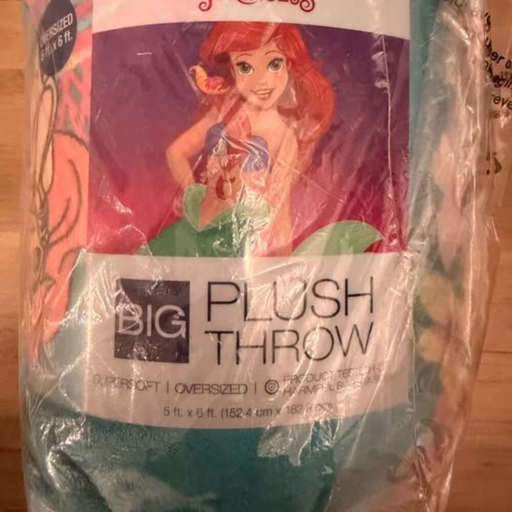 The Big One Disney Princess Ariel Plush Throw